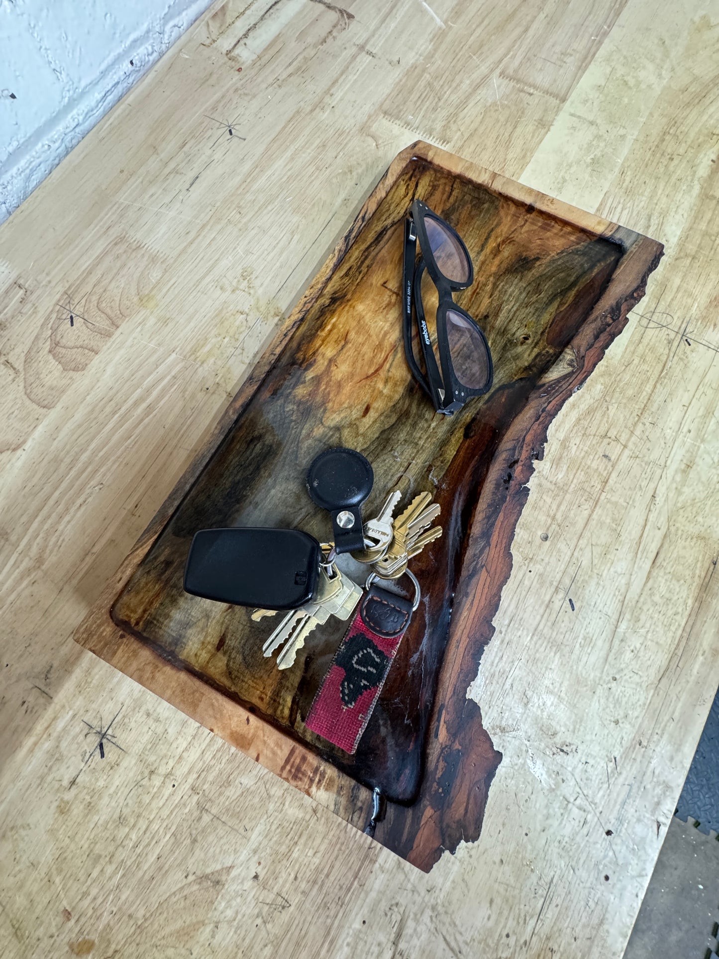 Spalted Basswood End-of-Day Tray